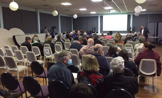 Lismore City Council held a post-flood planning meeting at Lismore Heights Sports Club on Monday night. Picture: David Kirkpatrick