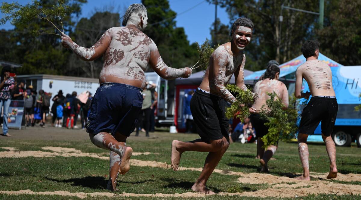 Dancers from The Rivers College at NAIDOC Day celebrations. Picture by Cathy Adams