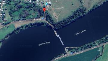 A man has died after his truck entered the Clarence River at Lawrence today. Picture by Google 