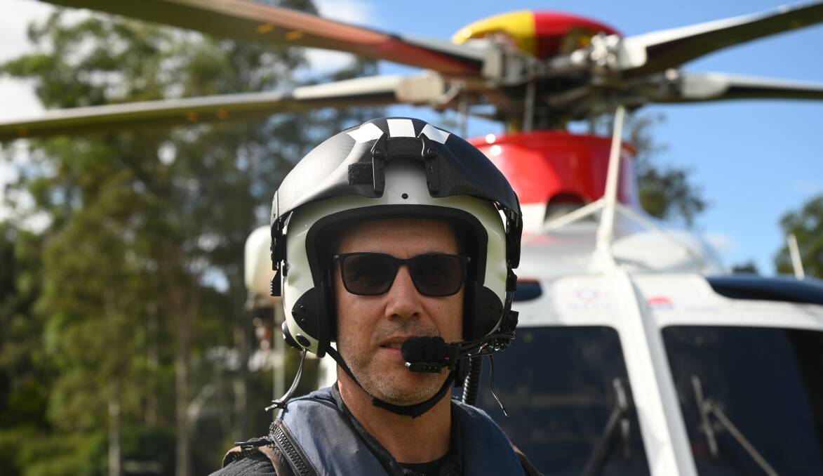 Westpac Rescue Helicopter pilot Dan Guillaumier. Picture by Cathy Adams