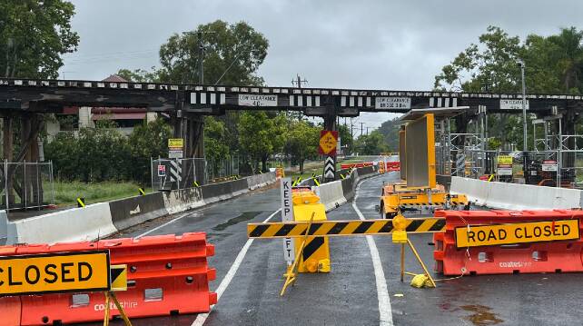 Terania St in North Lismore has been closed at the rail bridge due to safety concerns since February. Picture by Transport for NSW