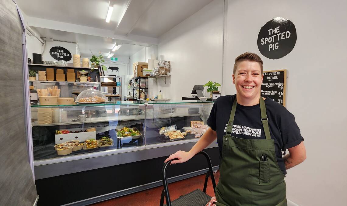 Iohne Simpson, owner of Spotted Pig in Lismore, says there is a "really good vibe" in the town. Picture by Cathy Adams