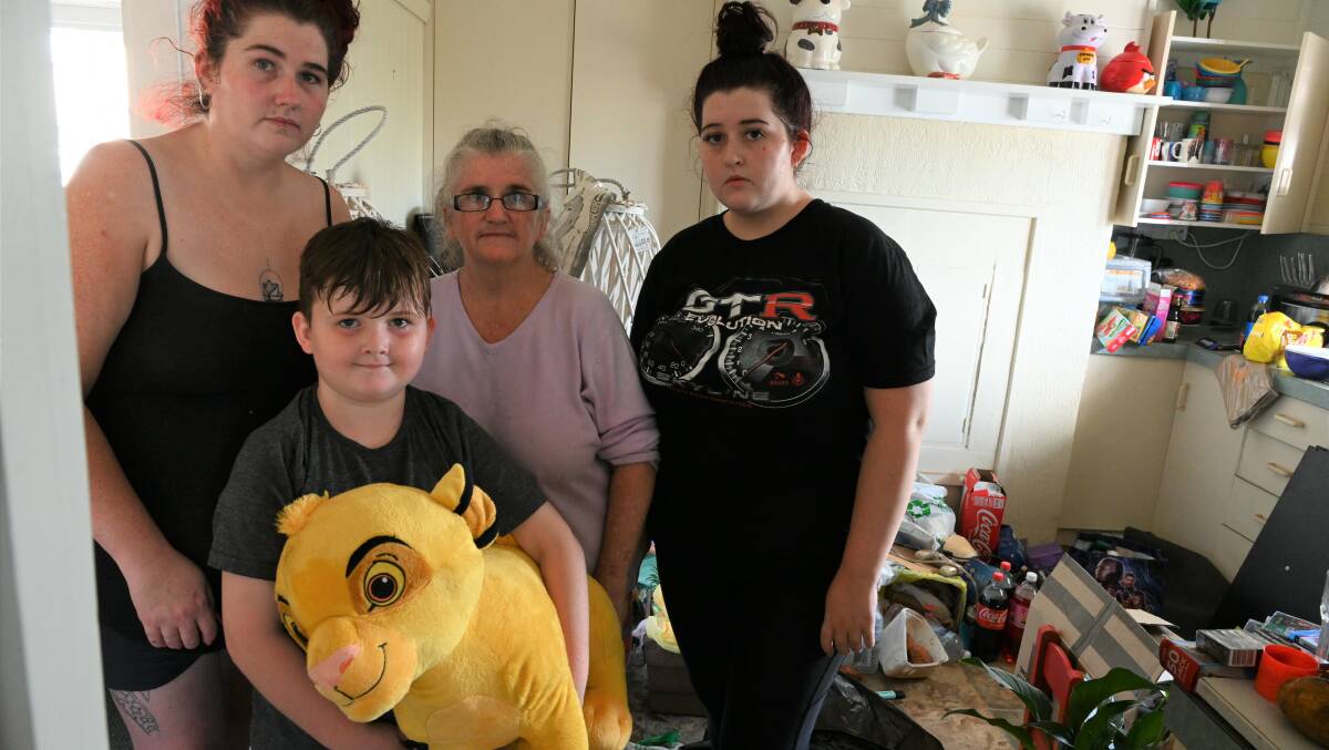Julie Vidler and her family lost most of their possessions when flood destroyed their rental home in East Lismore. Picture: Cathy Adams