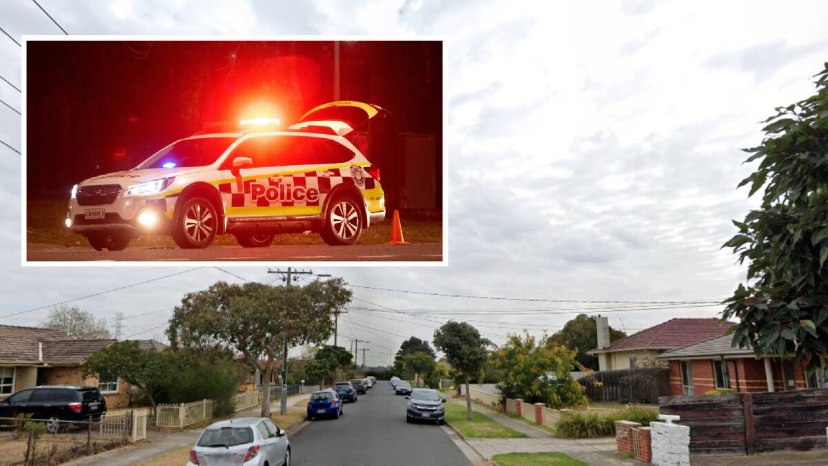Bicknell Court in Broadmeadows (main image) and a police car with lights flashing. Pictures by Google Maps/Sitthixay Ditthavong