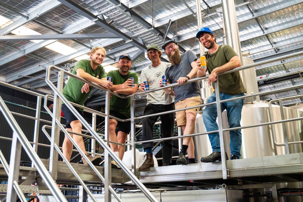 The team from Stone & Wood travelled to the Blue Mountains to brew the new Backpack Ale. Picture supplied