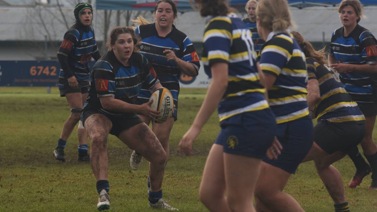 Lismore rugby player Zali Wheeler on the run. Picture by Samantha Newsam.