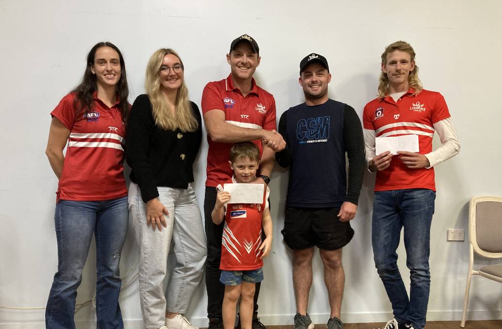 HELPING HANDS: The Lismore Swans Aussie Rules club have received financial support from other sporting clubs in Melbourne and Sydney.