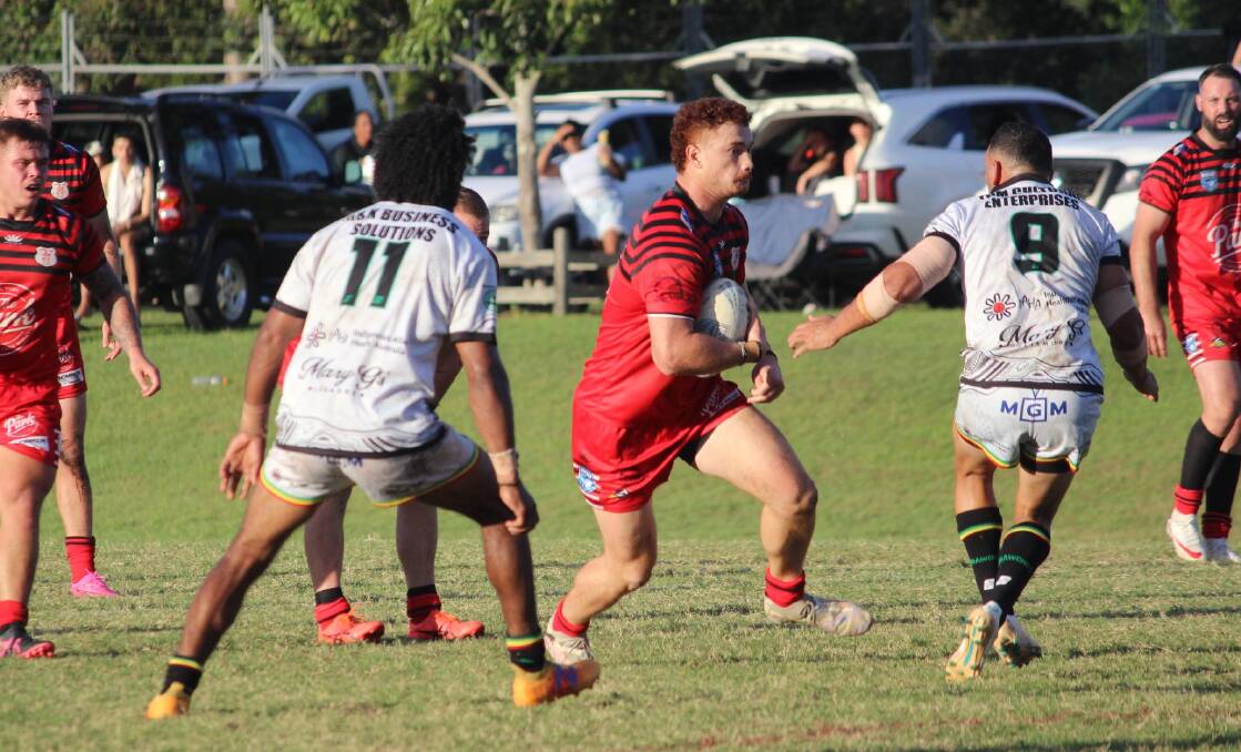 Byron Bay forward Jacob Kernick is playing a big role off the bench for the Red Devils in NRRRL. Picture by Deb Milgate.