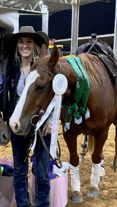 Leah and her horse Oakie after the competition. Picture supplied.