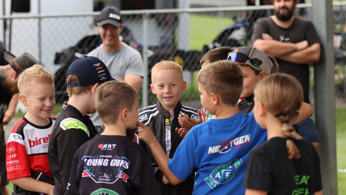 The kids are ready to race at the Young Guns titles at the Lismore track this weekend. Picture by Shaq's Speedway Pics.