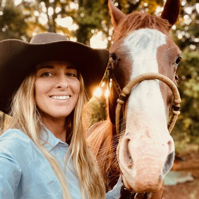 Leah Van Ewijk with her horse Oakie. She is travelling to Victoria next month to compete in Australia's Greateast Horsewoman competition. Picture supplied