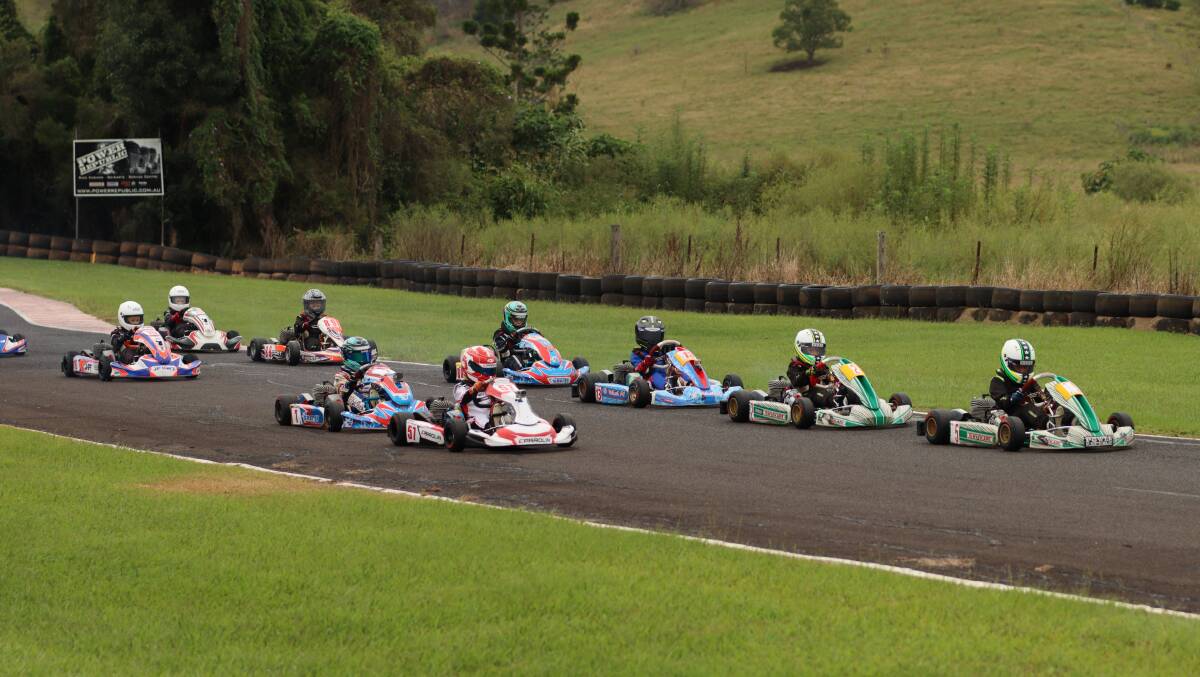 A big group of kids from the Lismore Kart Club will compete in the Young Guns titles this weekend. Picture by Shaq's Speedway Pics.